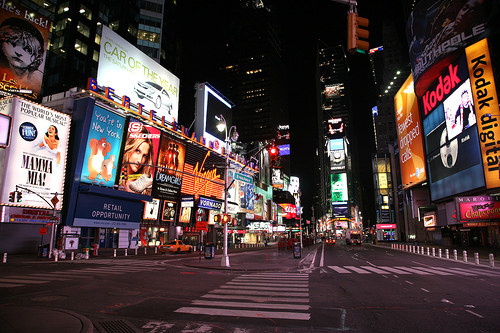 new york times square night. times-square night
